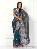 Designer Fancy Border Tissue Saree with Sequence & Resham Work