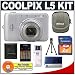 Nikon Coolpix L5 7.2 Megapixel Digital Camera with 5x Optical Zoom + 2GB SecureDigital Card + High Speed USB Card Reader + Spare AA Batteries with Charger + Digital Camera Case (Camera Refurbished by Nikon U.S.A.)