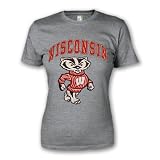 Wisconsin Badgers Womens Arch and Logo Ring Spun Short Sleeve T-shirt