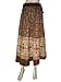 Bohemian Ethnic Floral Print Brown Cotton Gypsy Hippie Womens Long Tie Skirts