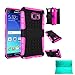Note 5 Case,Galaxy Note 5 Case,Moment Dextrad [Non-Slip][Perfect Fit][Stand Feature]Dual Layer Armor Defender Case for Samsung Galaxy Note 5 (Pink)