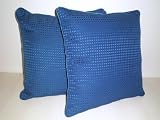 Blue Satin Square Decorative pillow 18"x18", 2-pack