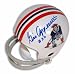 Autographed Gino Cappelletti New England Patriots Throwback Mini Helmet with Gray Mask