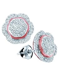 0.35CTW DIAMOND FLOWER MICRO PAVE EARRING