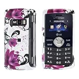 Purple Rose Snap on Hard Skin Cover Case for Lg Envy 3 Envy3 Vx9200