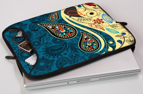 Designer Sleeves Paisley Fashion Sleeve for 13-Inch Laptop, Blue (13DS-PF) Designer Sleeves Paisley Fashion Sleeve for 13-Inch Laptop, Blue (13DS-PF)