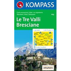 Le Tre Valli Bresciane 1 : 50 000: Wander-, Bike- und Skitourenkarte. Carta escursioni, bike e sci alpinismo.