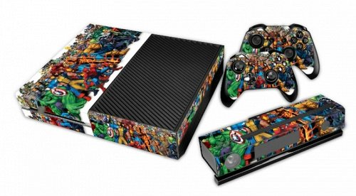 Designer XBOX One Super Hero Collection Vinyl Sticker Decal + 2 Controller Skins