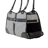 Anima Houndstooth Purse Carrier, 13.5-Inch by 6.5-Inch by 10.5-Inch, Black
