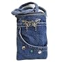 Vintage Denim Cell Phone / IPOD Holder Purse with Shoulder Strap