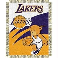 LOS ANGELES LAKERS 36 x 48 Triple Woven Jacquard Baby Knit Blanket