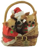 3.25 American Kennel Club Chihuahuas in a Basket Dog Christmas Ornament