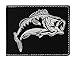 Bass Fishing Wallet for Men Large Mouth Bass Gifts Fathers Day Gifts from Son Brother Gifts Birthday Gift for Men Bass Fishing Gifts Outdoorsy Gifts Laser Engraved Leatherette Bifold Wallet Black