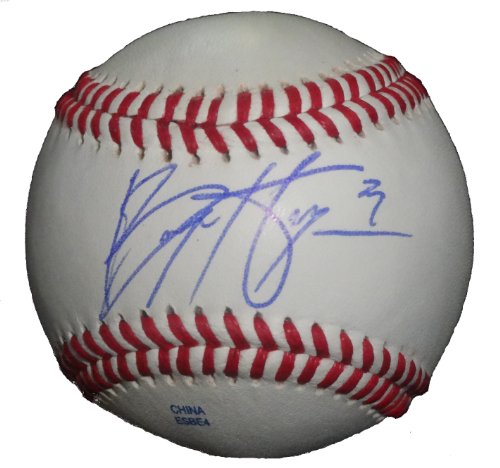 Bryce Harper Autographed ROLB Baseball, Washington Nationals, Proof Photo of Bryce Signing for Us.