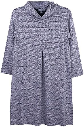 Tyler Boe New Greek Keys Graphite Kim Cowl Tunic Dress