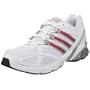 adidas Women's Galaxy BOOST Running Shoe,White/Silver/Pink Buzz,9.5 M