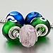 5 Deep Green Blue Pandora Beads Bracelets title=