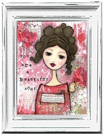 8x10 Mixed media art print - unique gift for sister - girl - you are a beautiful soul - quote - soul sister - butterfly wings