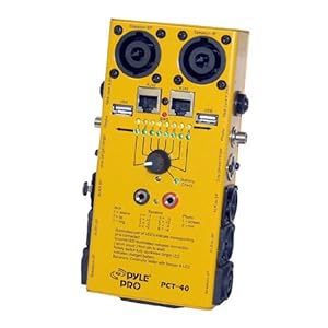 Pyle-Pro PCT40 Pro Audio Cable Tester (12 Plug, 1/4-inch, XLR, RCA, TRS, Speakon, S Type, Banana Plug, DIN, RJ45)