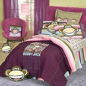 Bobby Jack 7 PC TWIN BEDDING SET, COMFORTER, 3PC SHEET SET, SHAM, BEDSKIRT, BLANKET bedding SET NEW Girls