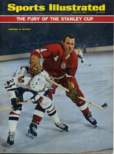 Sports Illustrated April 25 1966 Chicago Black Hawks/Detroit Red Wings Stanley Cup on Cover, Cassius Clay (Muhammed Ali), Jack Nicklaus/Masters, Leo Durocher/Chicago Cubs, Elgin Baylor/Los Angeles Lakers, Roone Arledge