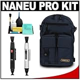 Naneu Pro Military Ops Bravo Photo Backpack (Navy Blue) + Accessory Kit for Canon Rebel XSi, XS, XTi, 50D, 40D, Nikon D40, D60, D80, D90, D200, D300, D700, Olympus Evolt E-410, E-420, E-510, E-520, and Sony Alpha A200, A300, A350, A700 Digital SLR Cameras