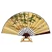 Handmade Folding Decorative Wall Fan With Stand - Chinese Lakeside Cranes Design