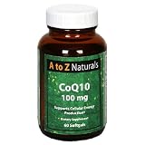 A to Z Naturals CoQ10, 100 mg, 60 Softgels