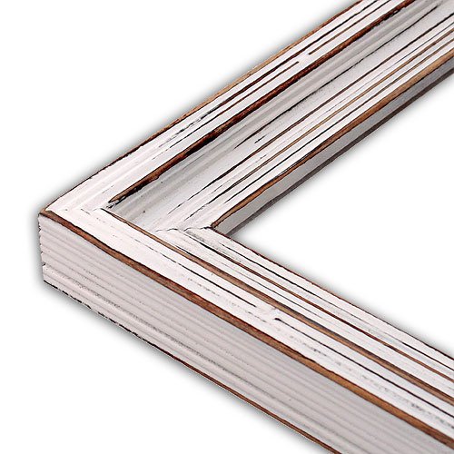 Distressed Cimarron White Picture Frame-Solid Wood, 11x14