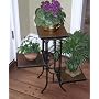 4D Concepts 3-Tier Plant Stand with Slate Top, Metal/ Slate