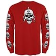 WCC - Red Helmet Skull Long Sleeve