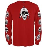 WCC - Red Helmet Skull Long Sleeve