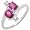 1.00 ct. t.w. Ruby and White Topaz Ring in Sterling Silver