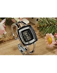 Youyoupifa Silver Square Dial Ladies Bracelet Wrist Watch