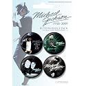 Michael Jackson 4 Button Collectors Pack Silver