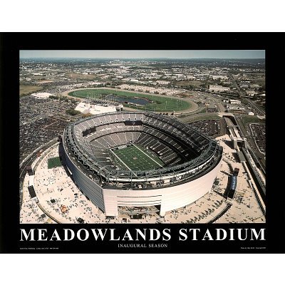 Professionally Framed Meadowlands Mike Smith New York Giants New York Jets New Stadium Inaugural Season Sports Poster - 11x14 with RichAndFramous Black Wood Frame