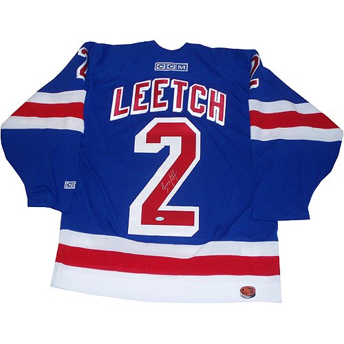 Buy Brian Leetch Rangers Blue CCM Replica Jersey by Steiner Sports