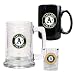 Oakland Athletics MLB 15oz Tankard, 15oz Ceramic Mug & 2oz Shot Glass Set - Primary Logo