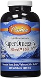 Carlson Labs Super Omega-3 Gems, 1000mg,  300 Softgels