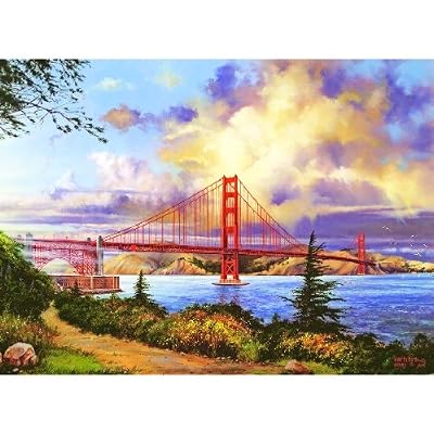 Golden Gate at Sunset 500+pc Jigsaw Puzzle by Keith Brown