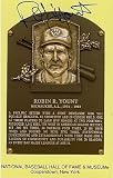 Robin Yount Autographed/Hand Signed Hall of Fame plaque postcard