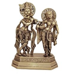 Hindu Religious Statue Krishna Brass Sculpture