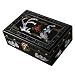 Handmade Mother Of Pearl, Black Lacquer & Gold Jewelry Box With Mirror - Dragon & Phoenix Design