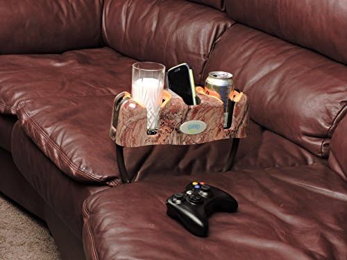 Cupsy Sofa and Couch Armchair Drink Organizer and Recliner Drink Caddy with Removable Legs - Multiple Colors