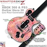Kearas Flowers on Pink WraptorSkinz Skin fits XBOX 360 & PS3 Guitar Hero III Les Paul Controller (GU