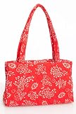 Eco 100% Cotton Cadmium Red Orchid Daburu Flower/Shopper/Baguettes Handbag