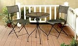 Bliss Hammocks Wicker Bistro Set - Grey