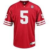 NCAA adidas Nebraska Cornhuskers #5 Youth Replica Jersey-Scarlet (18/20)
