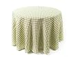 Pack of 2 Country Bistro Green & White Round Checkered Tablecloths
