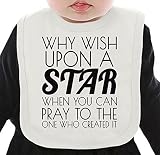 Why Wish Upon A Star Slogan ネクタイを有する有機ビブ Medium